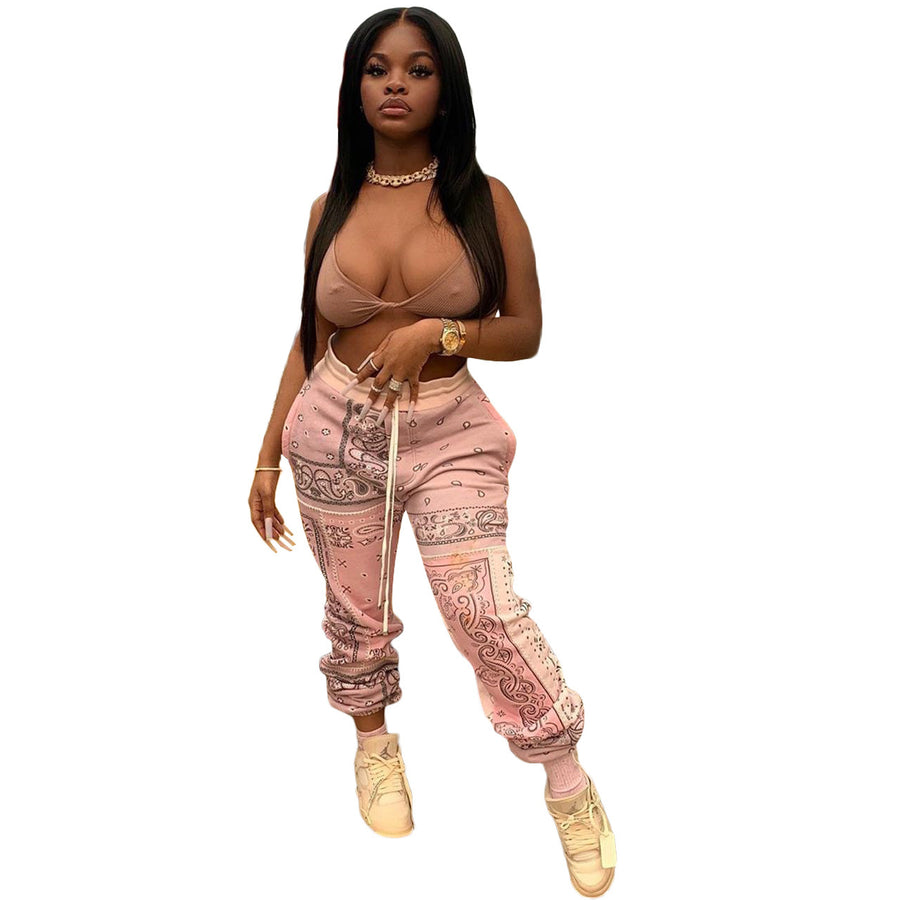 Cashew Totem Thick Printed Loose Casual Pants